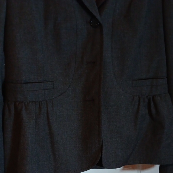 LOFT Gray Tailored Blazer with Notched Lapel - Picture 3 of 5